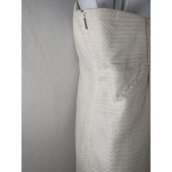 LILLY PULITZER White Jacquard Halter Dress Beaded Apron Size 2 Summer Preppy - Picture 7 of 11